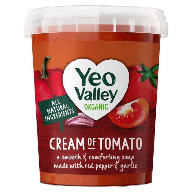 Yeo Valley cream of tomato soup with red pepper and garlic 400g (British brand)