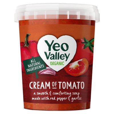 Yeo Valley Økologisk Kremet Tomatsuppe med Rød Paprika og Hvitløk 400g