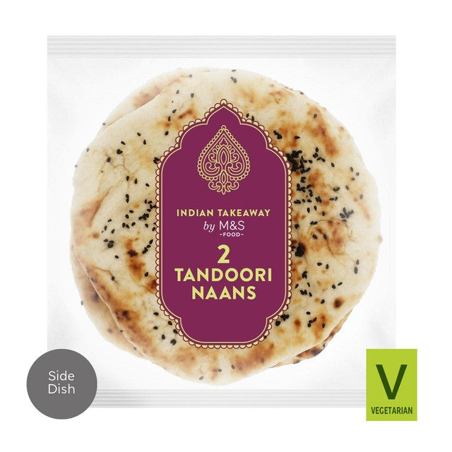 M&S tandoori naan bread 260g, imported from the UK