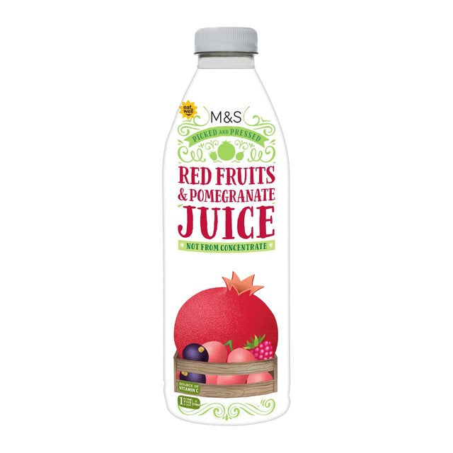 M&S Red Fruits and Pomegranate Juice 1L, imported from the UK