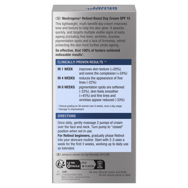 Neutrogena Retinol Boost day cream 50ml, imported from the UK