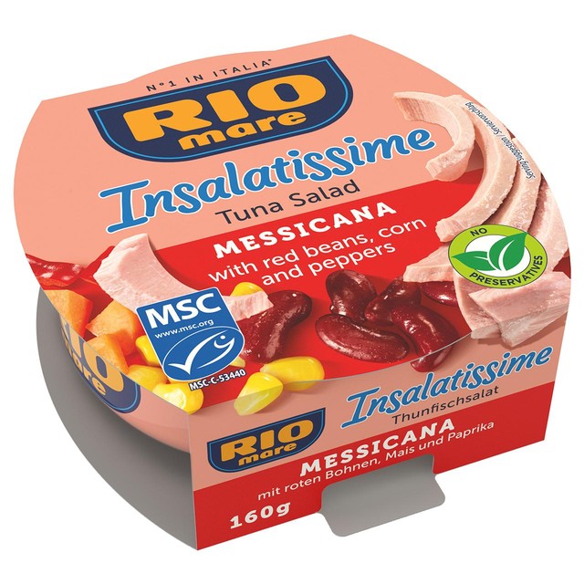 Rio Mare Tuna Salad Mexican Style 160g, imported from the UK
