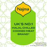 Najma smoked and cooked chicken sausages 400g, imported from the UK