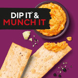 Ryvita Thins Cheddar & Black Pepper flatbread crackers 125g, imported from the UK