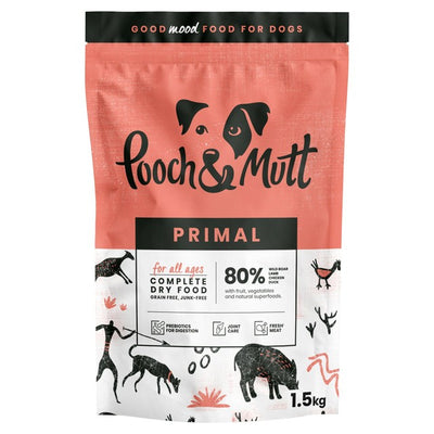 M&S Pooch & Mutt Primal Wild Boar Dry Dog Food 1.5kg- Buy online at McGrocer