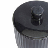 M&S small ribbed storage jar charcoal, imported from the UK
