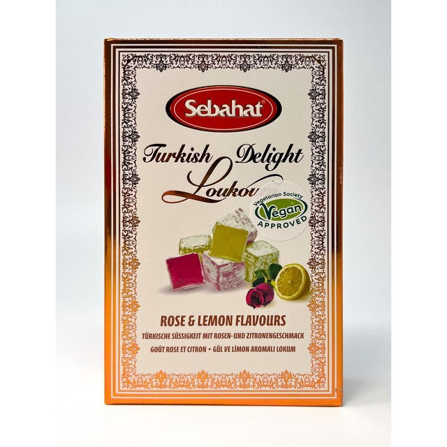 Sebahat rose and lemon flavour Turkish delight 200g (British brand)