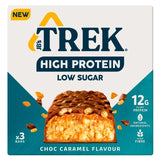 Trek high protein caramel chocolate bars 3 x 44g (British brand)