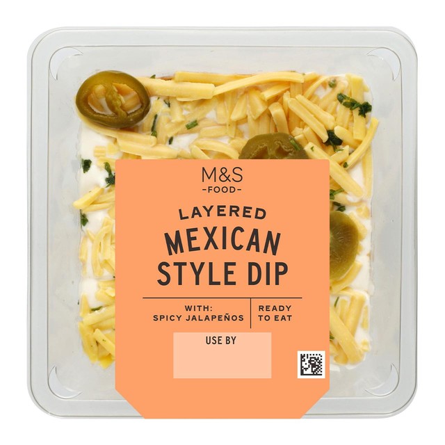 M&S Mexican Style Layered Dip 410g, imported from the UK