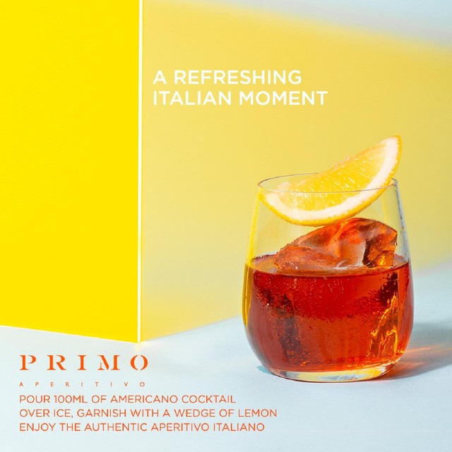 Primo Aperitivo Americano cocktail 50cl, imported from the UK