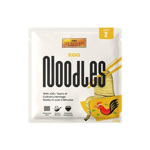 Lee Kum Kee egg noodles 180g 2 portion, imported from the UK