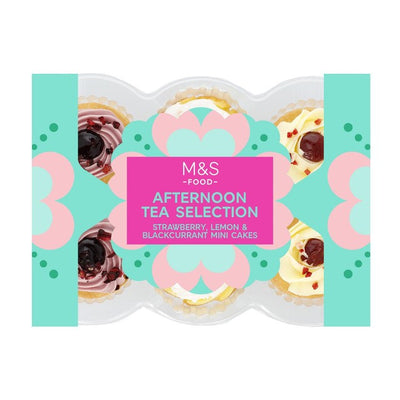 M&S Afternoon Tea Mini Kuchen Auswahl Mini Biskuitkuchen 344g