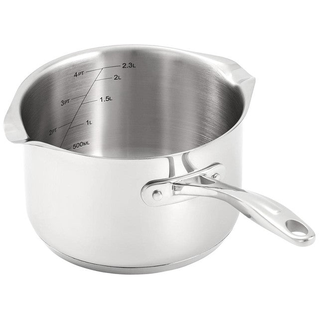Stellar Profile 18cm Draining Saucepan 2.3L stainless steel - British product