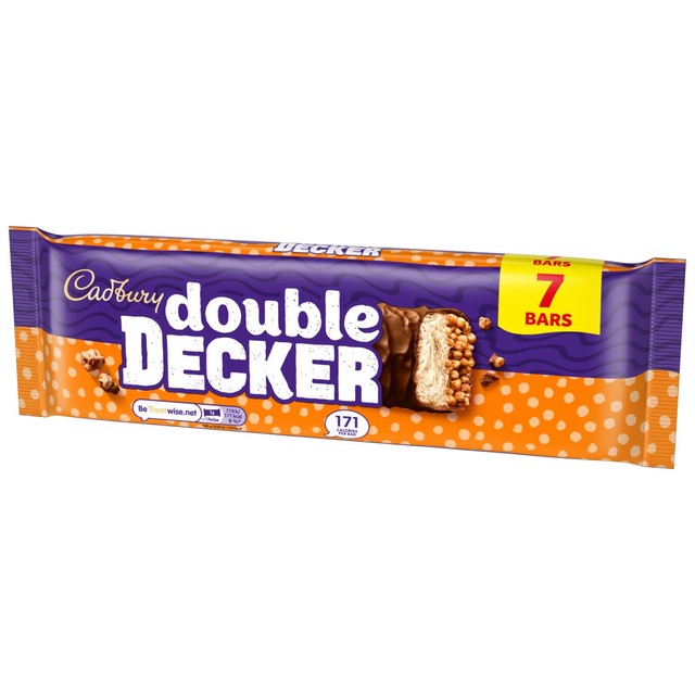 Cadbury Double Decker chocolate bar multipack 7 x 38g - British product