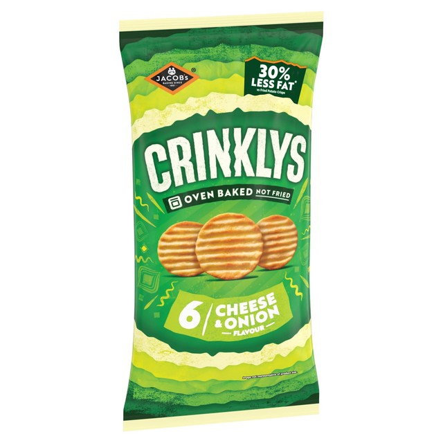 Jacob's cheese and onion flavour snack biscuits 6 x 23g multipack, UK version