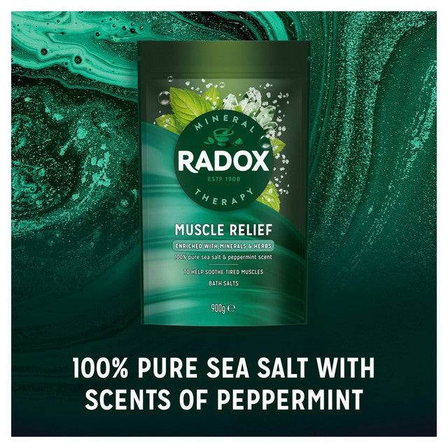 Radox Peppermint Bath Salts 900g, imported from the UK