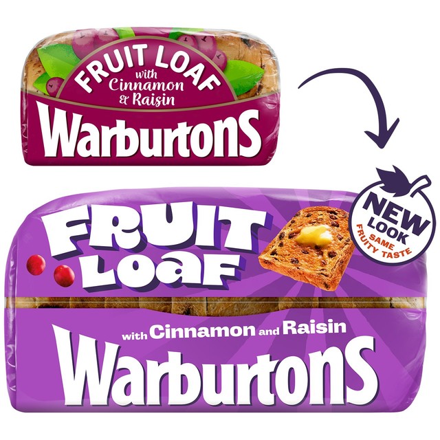 Warburtons raisin loaf with cinnamon 400g (British brand)