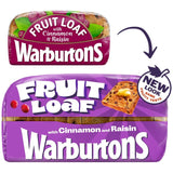 Warburtons raisin loaf with cinnamon 400g (British brand)