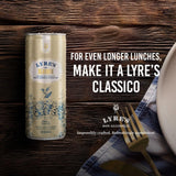 Lyre's Classico non-alcoholic sparkling drink 4 x 250ml cans, UK version