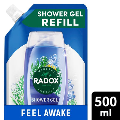 M&S Radox Feel Awake Mood Boosting 2-in-1 Shower Gel & Shampoo Refill 500ml- Buy online at McGrocer