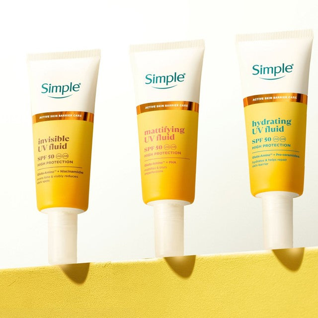 Simple hydrating UV fluid SPF50 moisturiser 40ml (British brand)