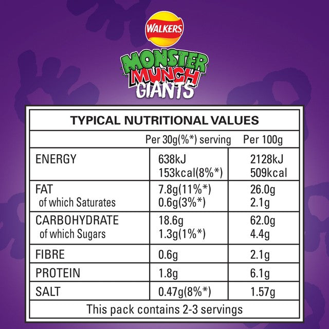 Monster Munch pickled onion crisps 85g (British brand)