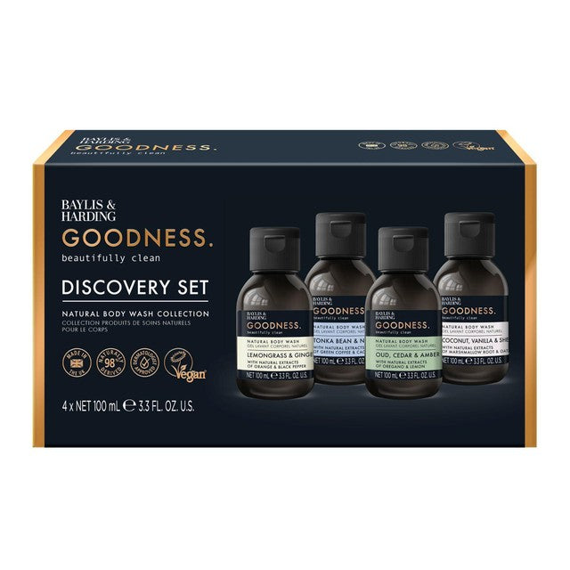 Baylis & Harding body wash discovery gift set 4x100ml (British brand)