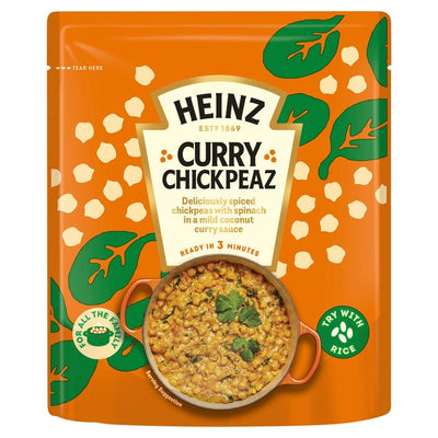 Heinz Curry Kichererbsen mit Kokosnuss und Spinat Fertiggericht 550 g