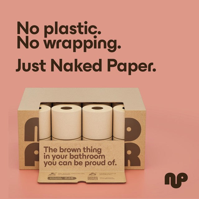Naked Paper unbleached bamboo toilet paper extra long (British brand)