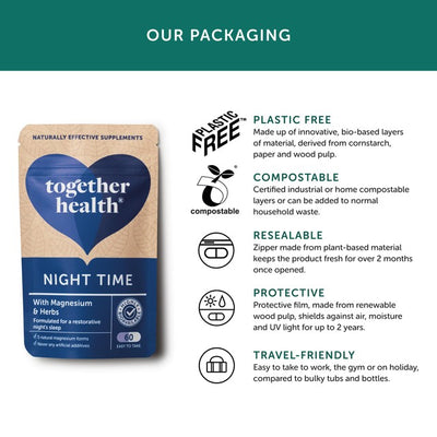 M&S Together Health Night Time With Magnesium & Herbs Sleep Supplement 60 Capsules- Buy online at McGrocer