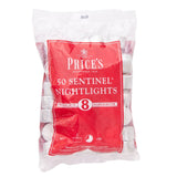 Price's Candles 8 Hour Sentinel tea lights 50 pack, imported from the UK