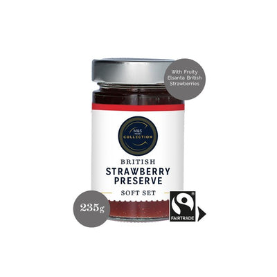 M&S M&S Fair Trade British Strawberry Jam 250g- Buy online at McGrocer