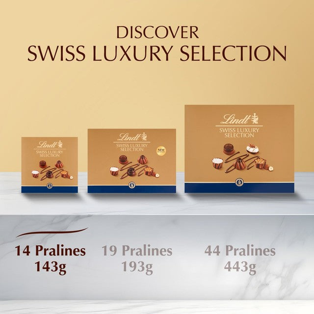 Lindt Swiss Luxury Selection chocolate selection box 143g, UK version