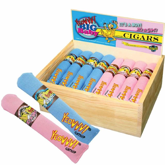 Yeowww catnip cigar pink cat toy 7 inch (British brand)