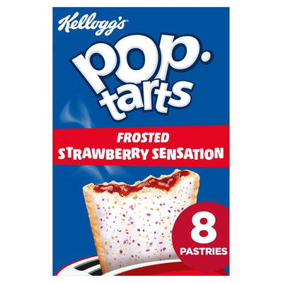 M&S Kellogg's Pop Tarts Frosted Strawberry Sensation Pastry Snacks 8 x 48g- Buy online at McGrocer