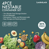 Locknlock nestable rectangular container 4-piece set, UK version