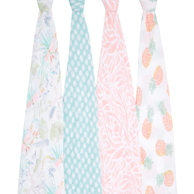 Aden + Anais Tropicalia muslin swaddle blankets 112x112cm - British product
