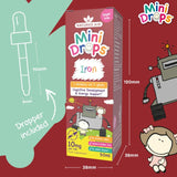 Natures Aid iron mini drops 50ml for children, imported from the UK