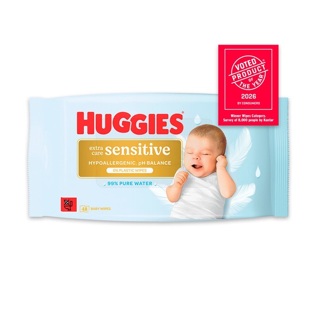 Huggies Sensitive baby wipes 48 Pack, UK version