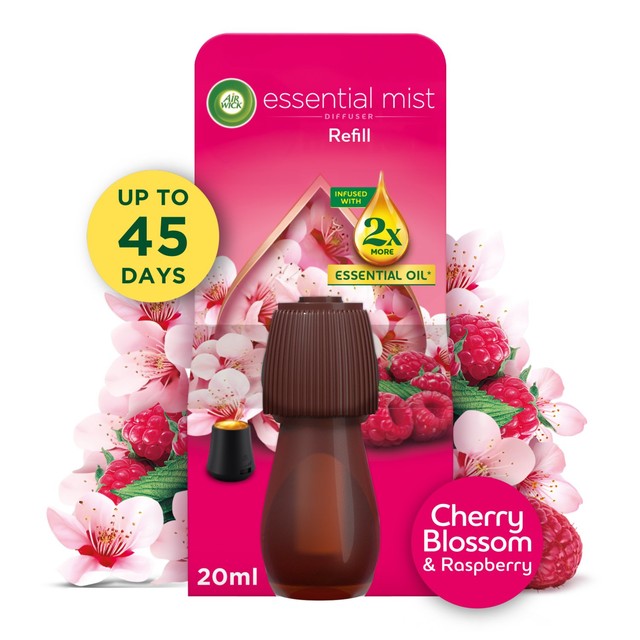 Airwick Cherry Blossom & Raspberry Essential Mist Refill (British brand)