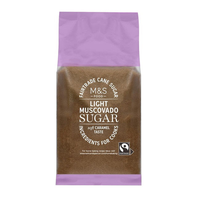 M&S Light Muscovado Brown Sugar 500g, imported from the UK