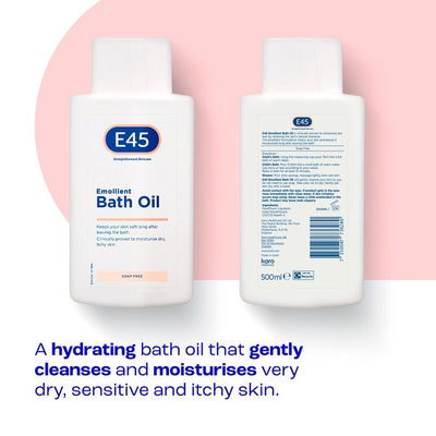 McGrocer E45 Emollient Bath Oil Wash for Dry & Sensitive Skin 500ml- Buy online at McGrocer