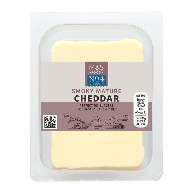 M&S Smoky Mature Cheddar Cheese 200g Tray (British brand)