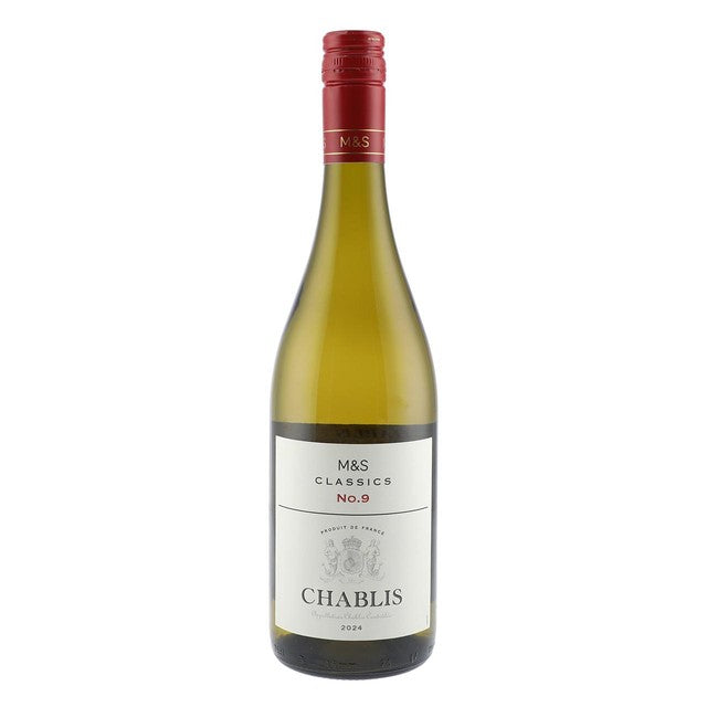 M&S Chablis white wine 75cl, imported from the UK