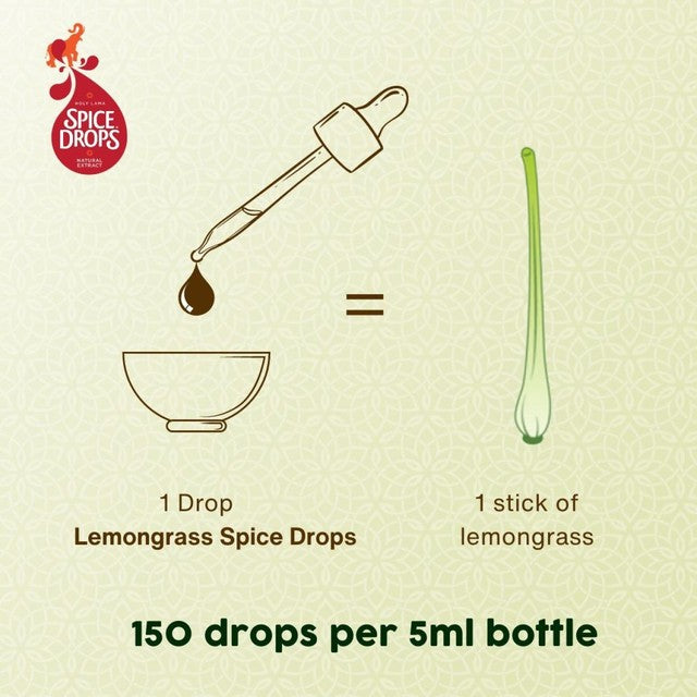 Holy Lama Spice Drops Lemongrass Flavouring Extract 5ml (British brand)