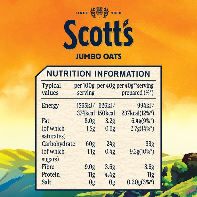 Scott's Old Fashioned Porage Oats 1kg (British brand)