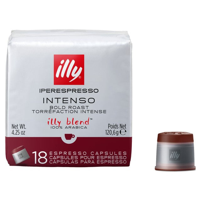Illy dark coffee capsules 18 capsules, UK version