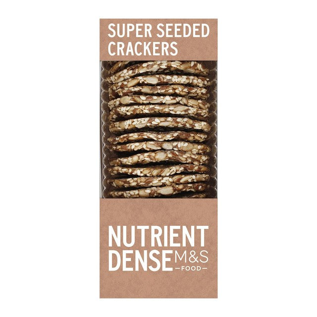 M&S super seeded crackers nutrient dense 108 kcal per serving - British product