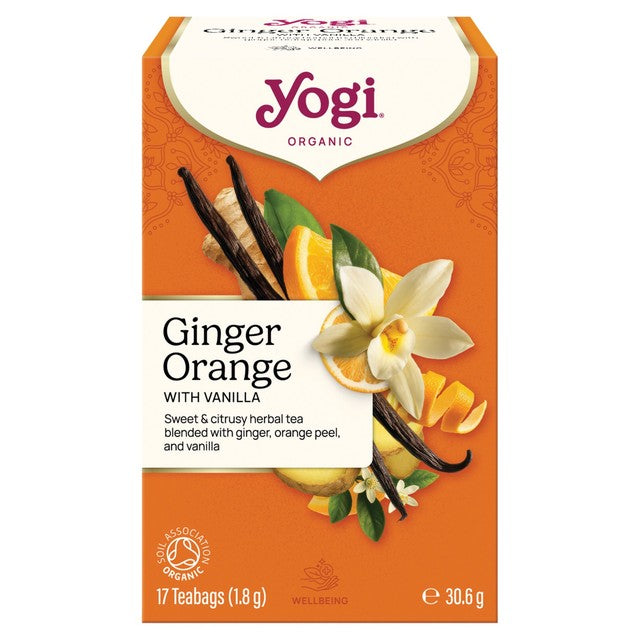 Yogi Tea Organic Ginger Orange with Vanilla Tea Bags 17 (British brand)