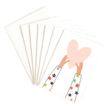 Caroline Gardner blank card pack hands holding heart 6 (British brand)